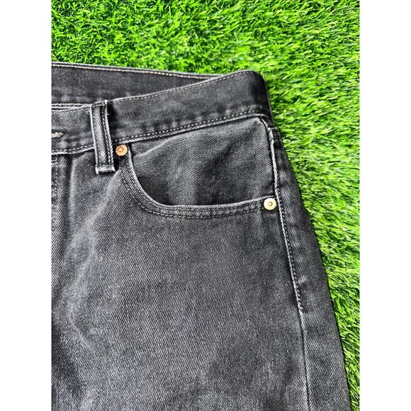 Vintage Levi's 501 Jeans Mens (Tag 33x30) Black Button Fly Straight Leg - Picture 5 of 13